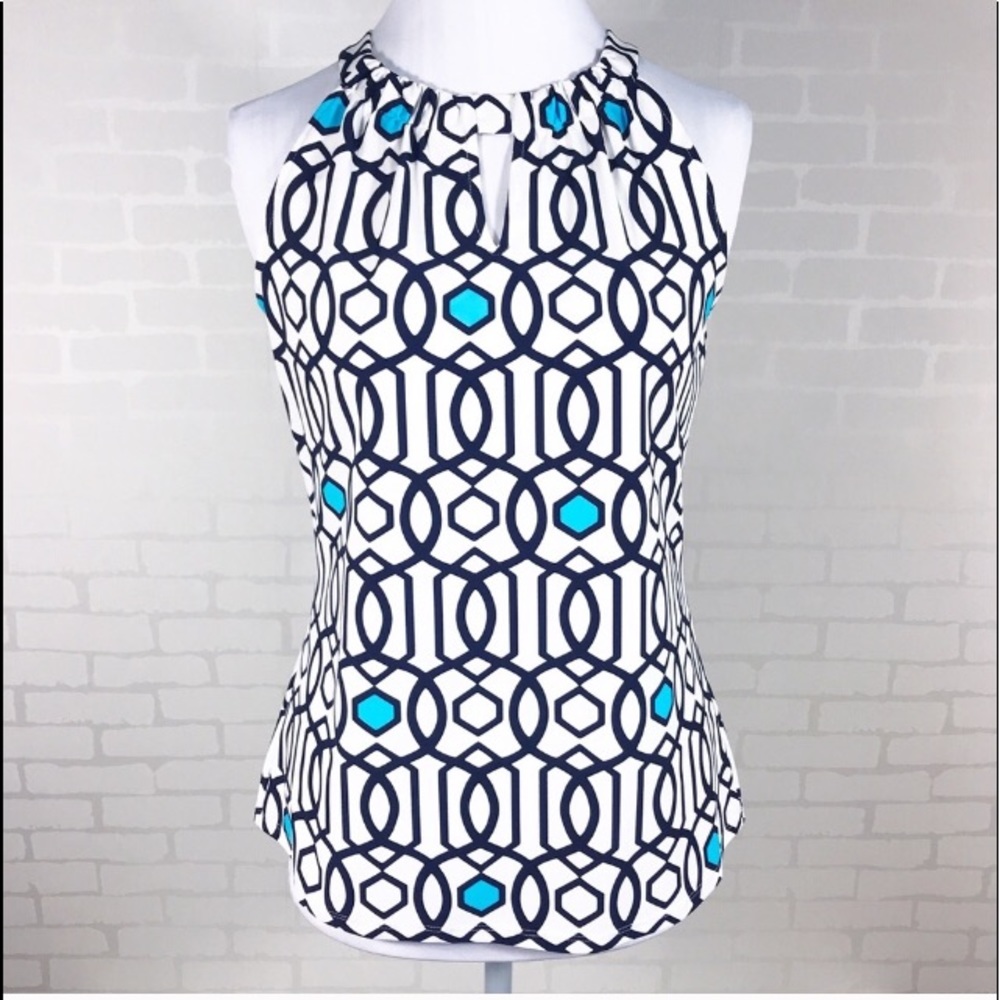 Sleeveless Jude Connally keyhole blouse